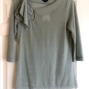 Silver sparkly Anthropology Deletta top.  NWT